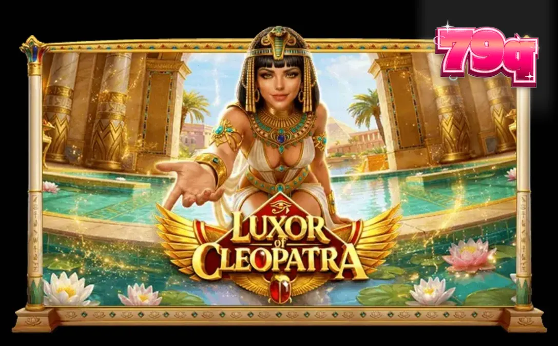 Interface do jogo de slot Luxor of Cleopatra com símbolos egípcios