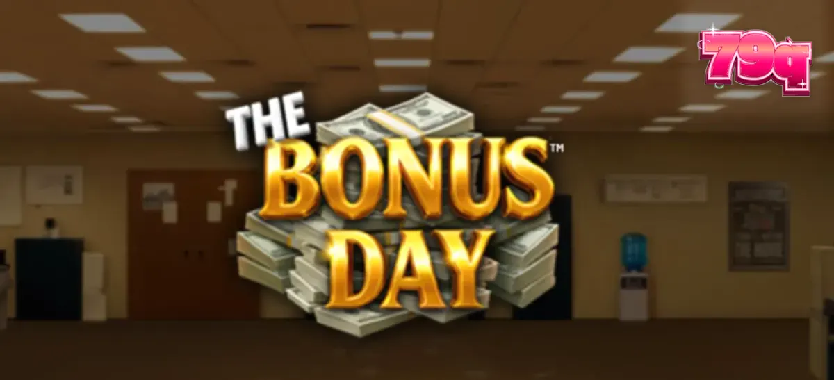 Interface do slot The Bonus Day com tema de escritório e símbolos de bônus